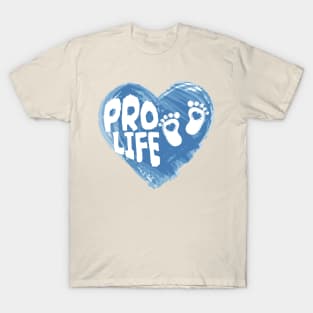 Pro Life - Blue Heart T-Shirt